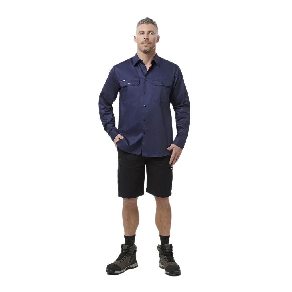 KingGee Originals Long Sleeve Open Front Cotton Drill Work Shirt (K04010) - Image 11