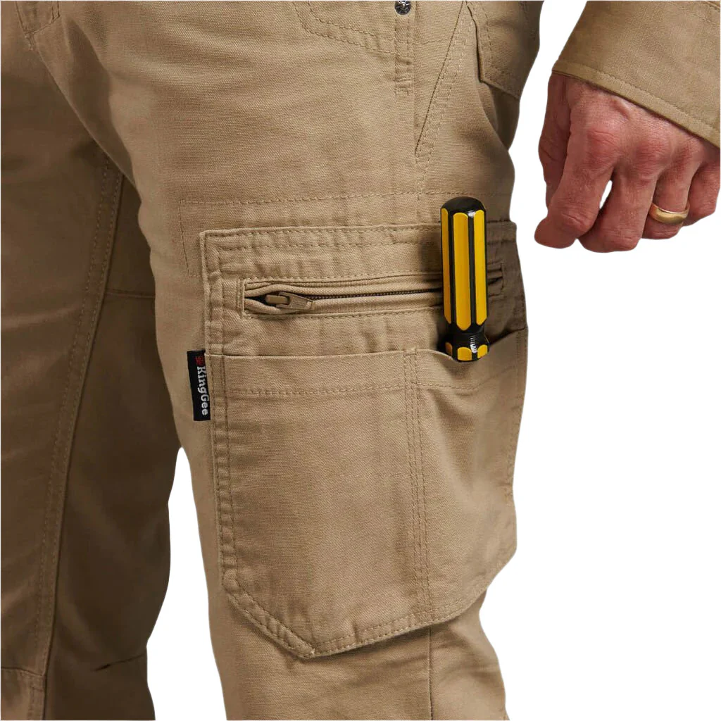 KingGee Tradies Canvas Cargo Work Pants (K13280) - Image 3