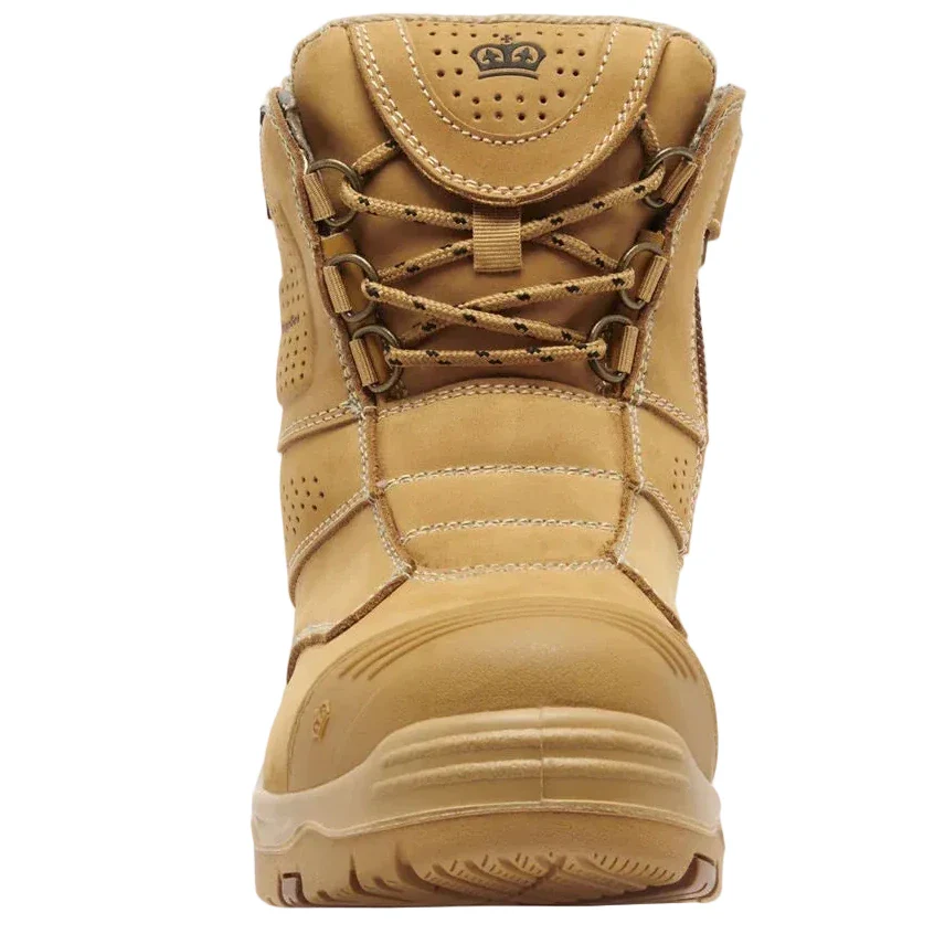 KingGee Wheat Bennu Pro 6 Zip Sided Lace Up Steel Cap Safety Boot (K28009) - (Pre Order) - Image 3