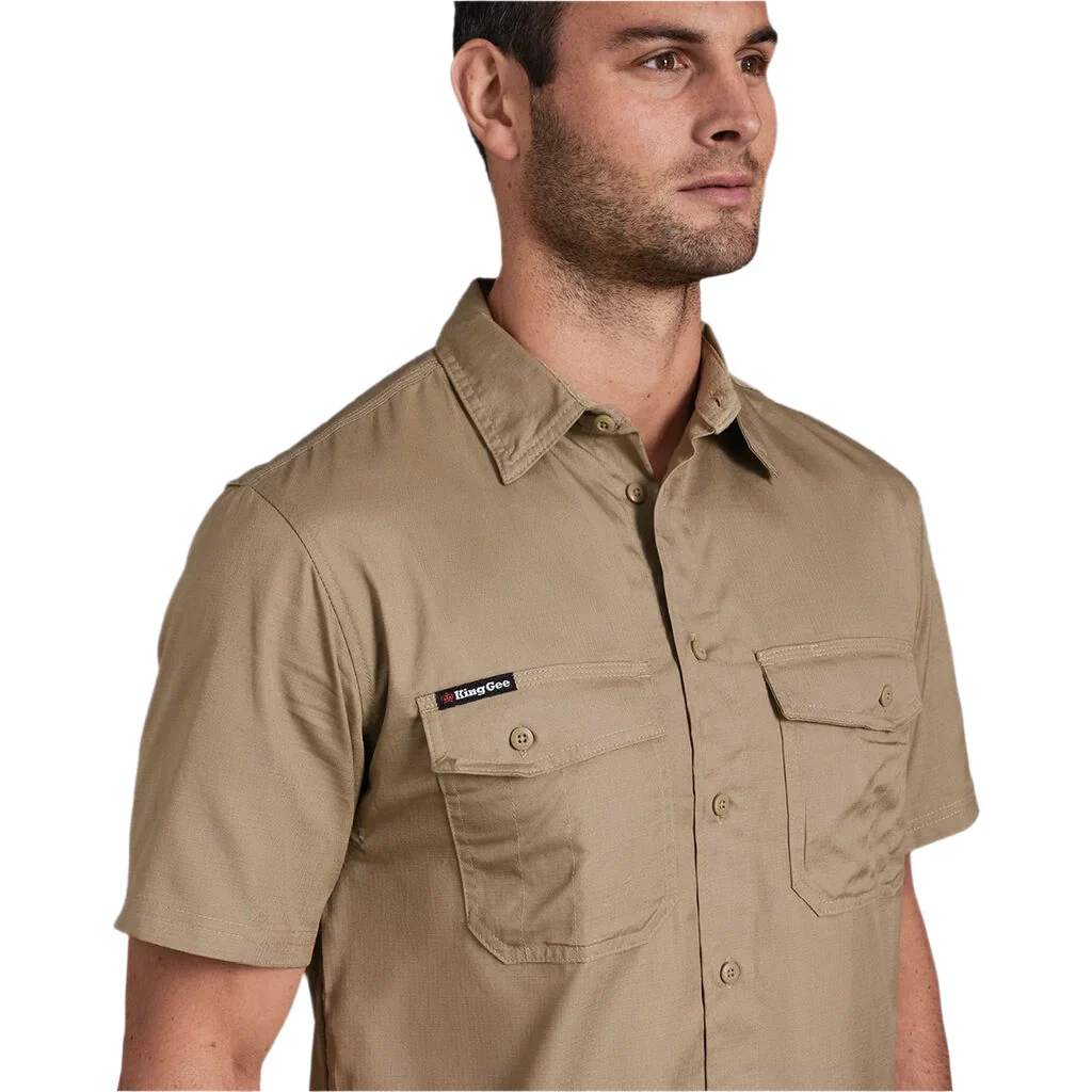 KingGee Workcool 2 Lightweight Ripstop Short Sleeve Work Shirt (K14825) - Image 2