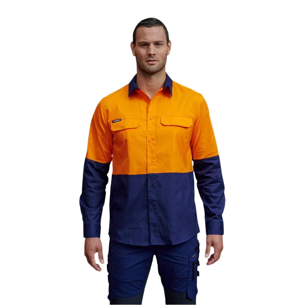 KingGee Workcool Pro Hi-Vis Stretch Long Sleeve Work Shirt (K54027) - Image 2