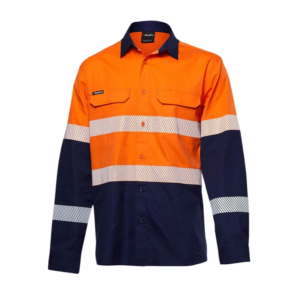 KingGee Workcool Pro Hi-Vis Two Tone Stretch Reflective Work Shirt (K54028) - Image 2