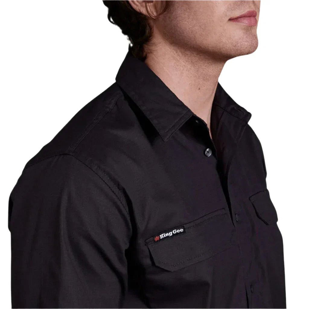 KingGee Workcool Pro Stretch Long Sleeve Work Shirt (K14021) - Image 3