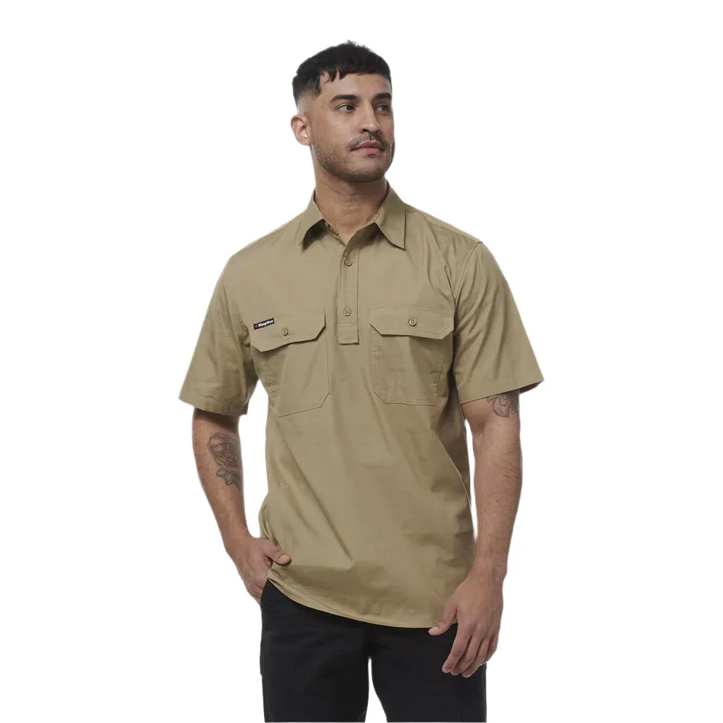 KingGee Workcool Vented Closed Front Shirt Long Sleeve (K14032) - Image 2