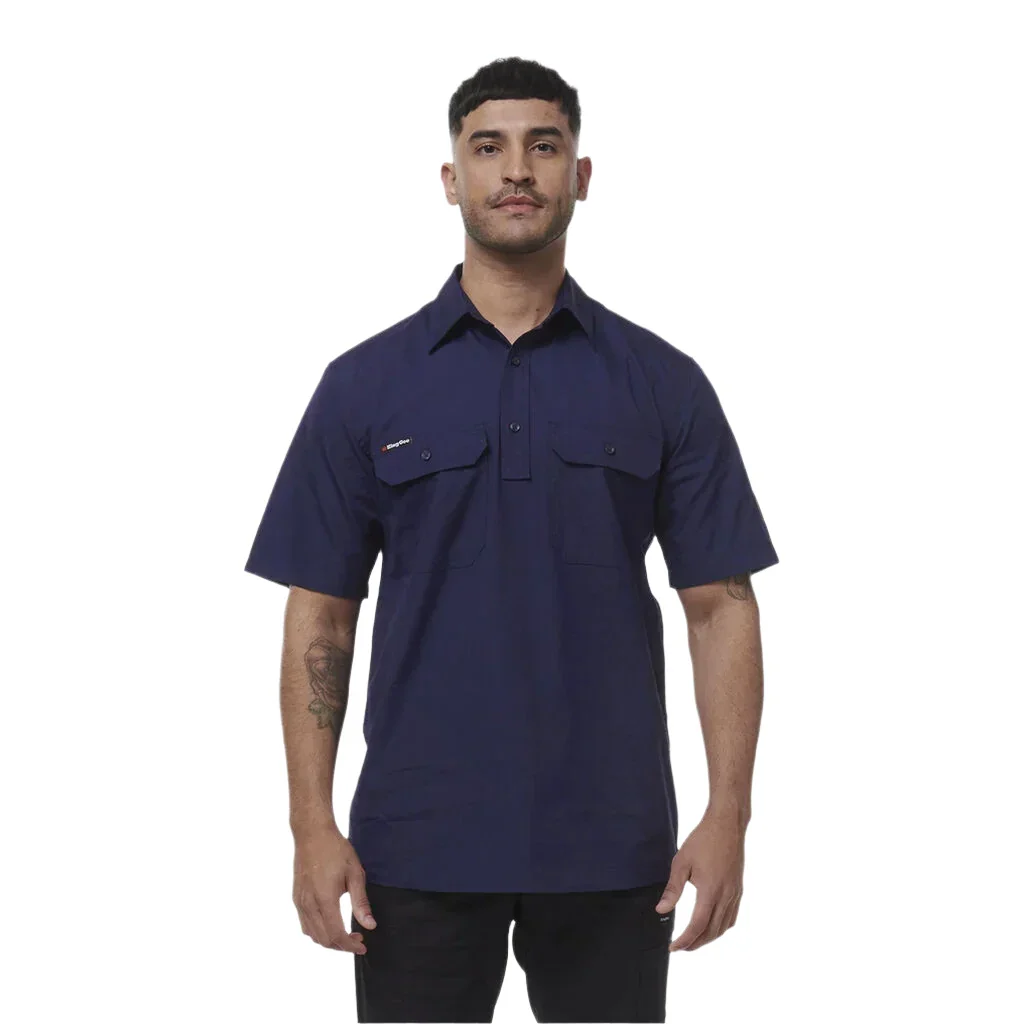 KingGee Workcool Vented Closed Front Shirt Long Sleeve (K14032) - Image 4