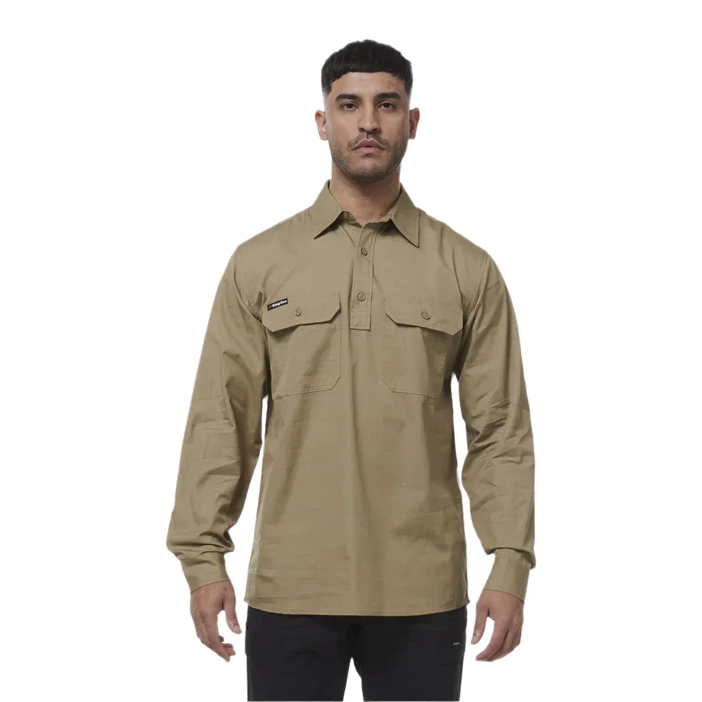 KingGee Workcool Vented Closed Front Shirt Long Sleeve (K14033)