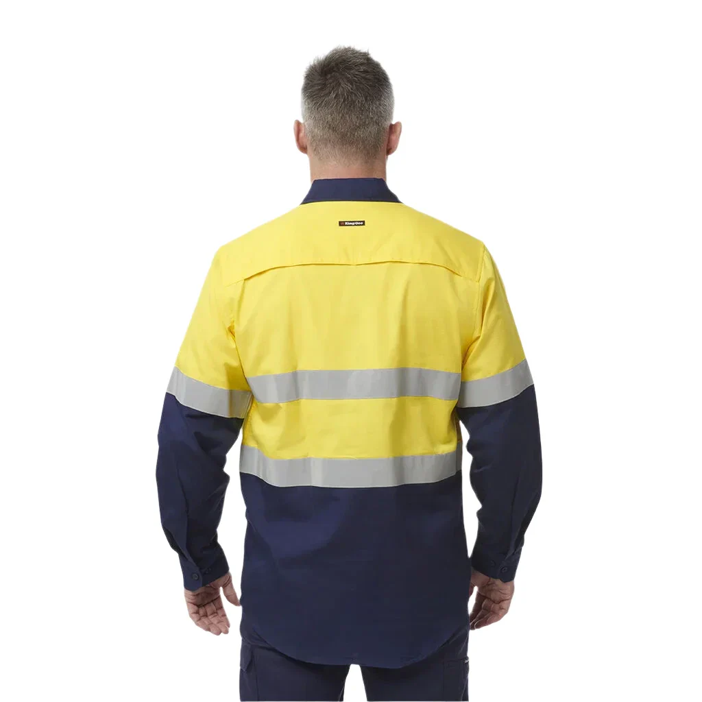 KingGee Workcool Vented Closed Front Spliced Shirt Taped Long Sleeve (K54914) - Image 3