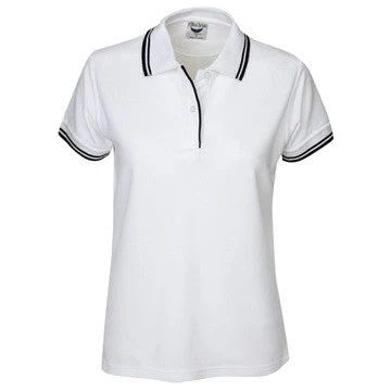 Ladies Pique Polo with Striped Collar and Cuff (P56) - Image 8