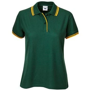 Ladies Pique Polo with Striped Collar and Cuff (P56) - Image 9