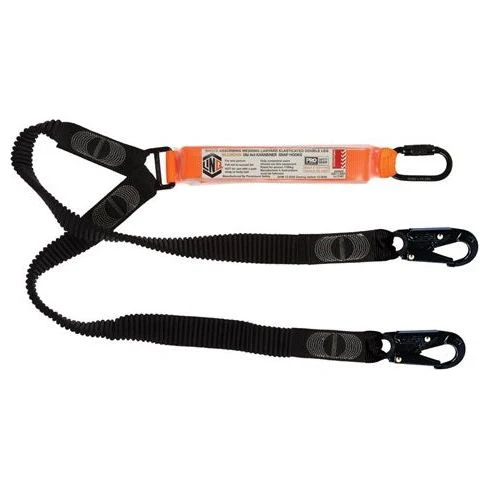 LINQ Elite Double Leg Elasticated Lanyard with Hardware KD & SN X2 (WLE2KDSN)