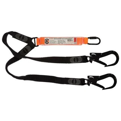 LINQ Elite Double Leg Elasticated Lanyard with Hardware KD & ST X2 (WLE2KDST)