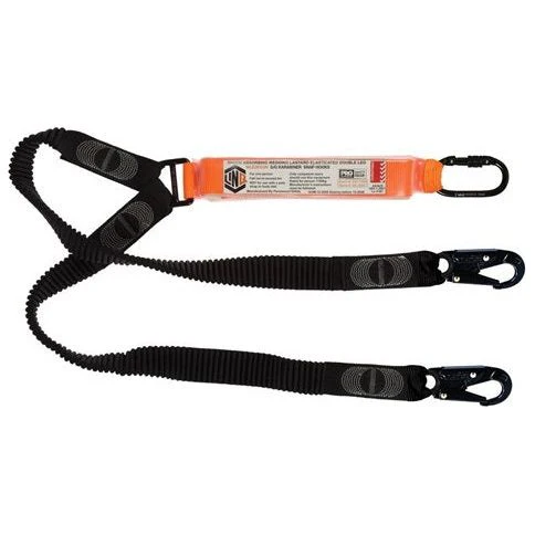 LINQ Elite Double Leg Elasticated Lanyard with Hardware KS & SN X2 (WLE2KSSN)