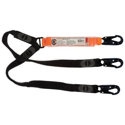 LINQ Elite Double Leg Elasticated Lanyard with Hardware SN X3 (WLE2SNSN)