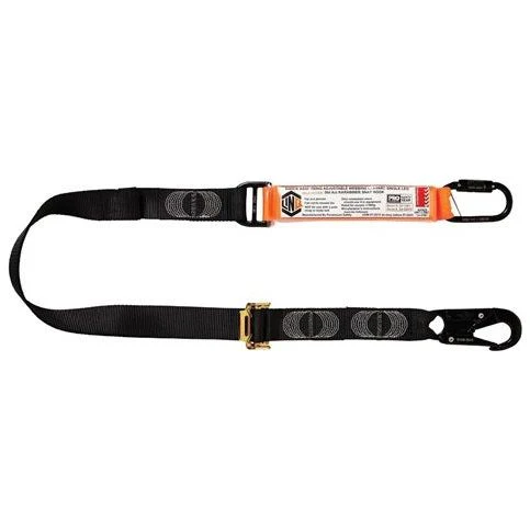 LINQ Elite Single Leg Shock Absorbing 2M Adjustable Lanyard with Hardware KD & SN (WLA1KDSN)