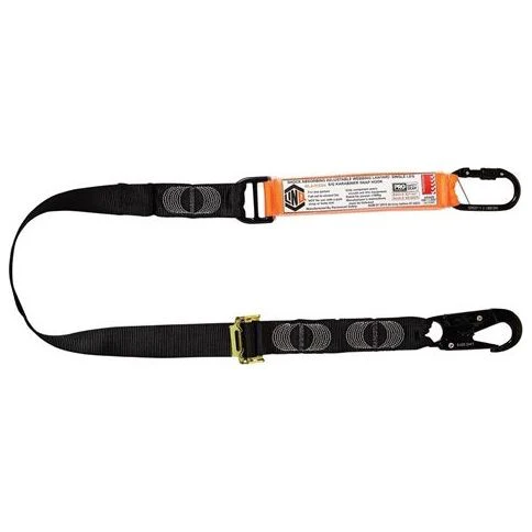 LINQ Elite Single Leg Shock Absorbing 2M Adjustable Lanyard with Hardware KS & SN (WLA1KSSN)
