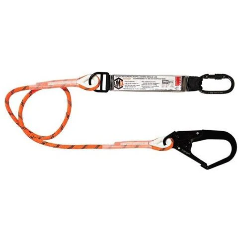 LINQ Single Leg Kernmantle 2M Shock Absorb Rope Lanyard with Hardware KS & SD (RLO1KSSD)