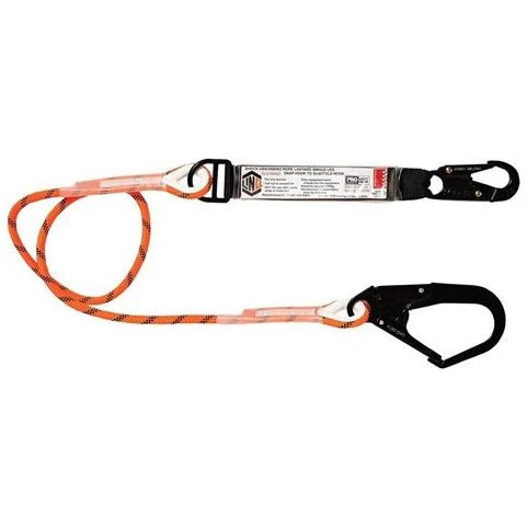 LINQ Single Leg Kernmantle 2M Shock Absorb Rope Lanyard with Hardware SN & SD (RLO1SNSD)