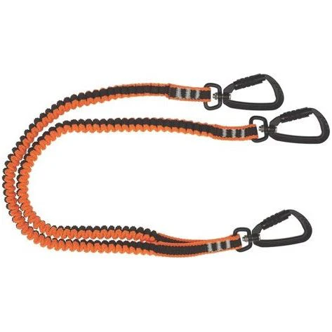 LINQ Twin Tail Tool Lanyard With 3 X Double Action Karabiners (TL2TTKDKD) - Clearance