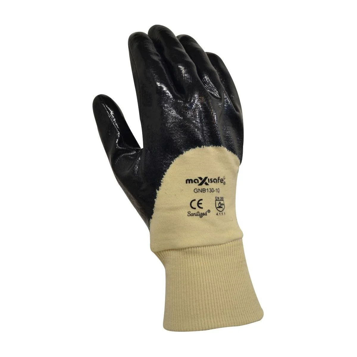 Maxisafe Blue Knight Nitrile 3/4 Dipped Glove, Knit Wrist (Carton of 144 Pairs) (GNB130) - Image 2