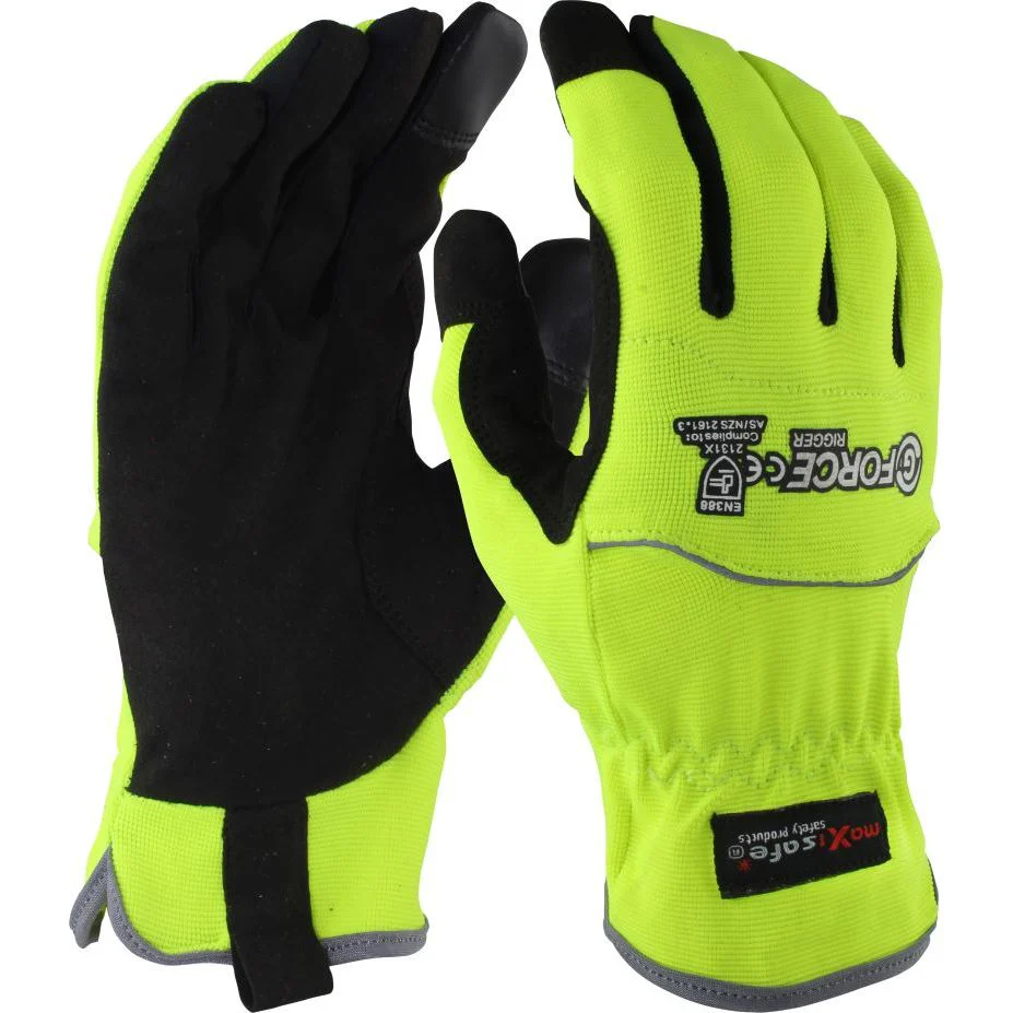 Maxisafe G-Force Hivis Synthetic Riggers Glove - Carton of 120 (GRS255)