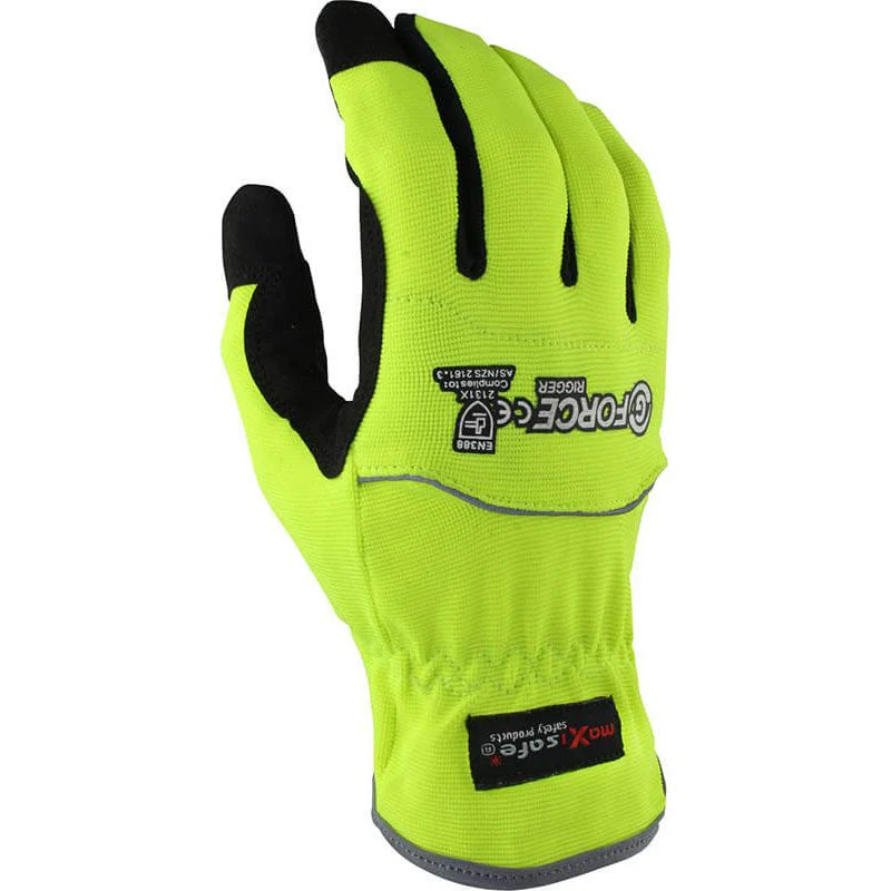 Maxisafe G-Force Hivis Synthetic Riggers Glove - Carton of 120 (GRS255) - Image 2