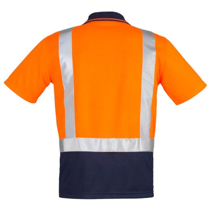 Syzmik Mens Hi Vis Spliced Polo - Short Sleeve Shoulder Taped (ZH233) - Image 2