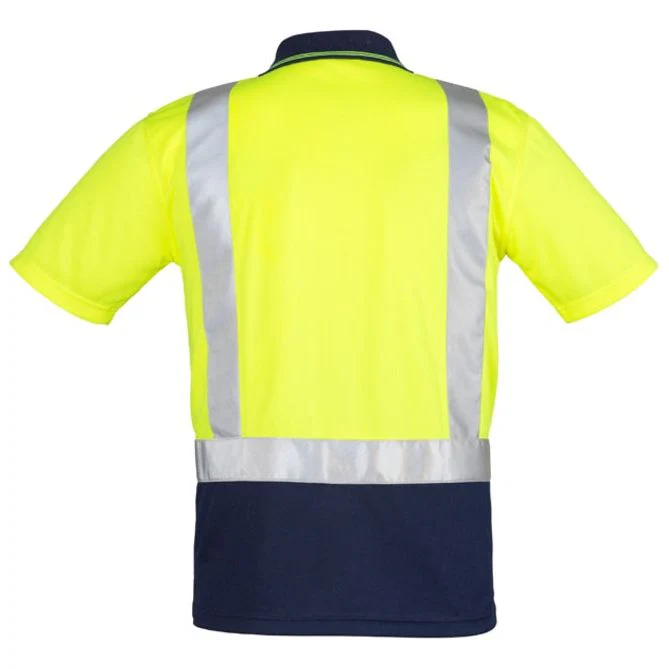 Syzmik Mens Hi Vis Spliced Polo - Short Sleeve Shoulder Taped (ZH233) - Image 4