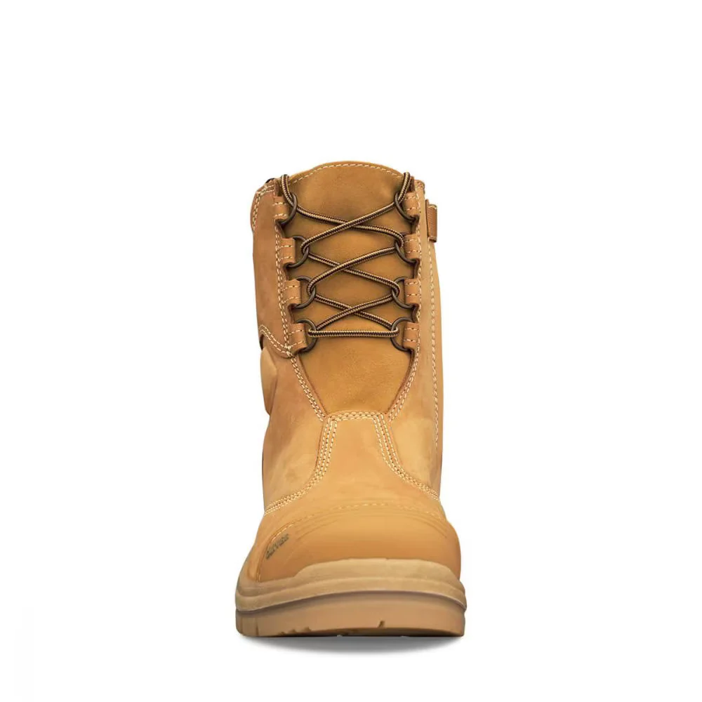 Oliver 200mm Wheat Hi-Leg Zip Sided Lace Up Steel Cap Safety Boot With Scuff Cap (55-385) (Pre Order) - Image 4