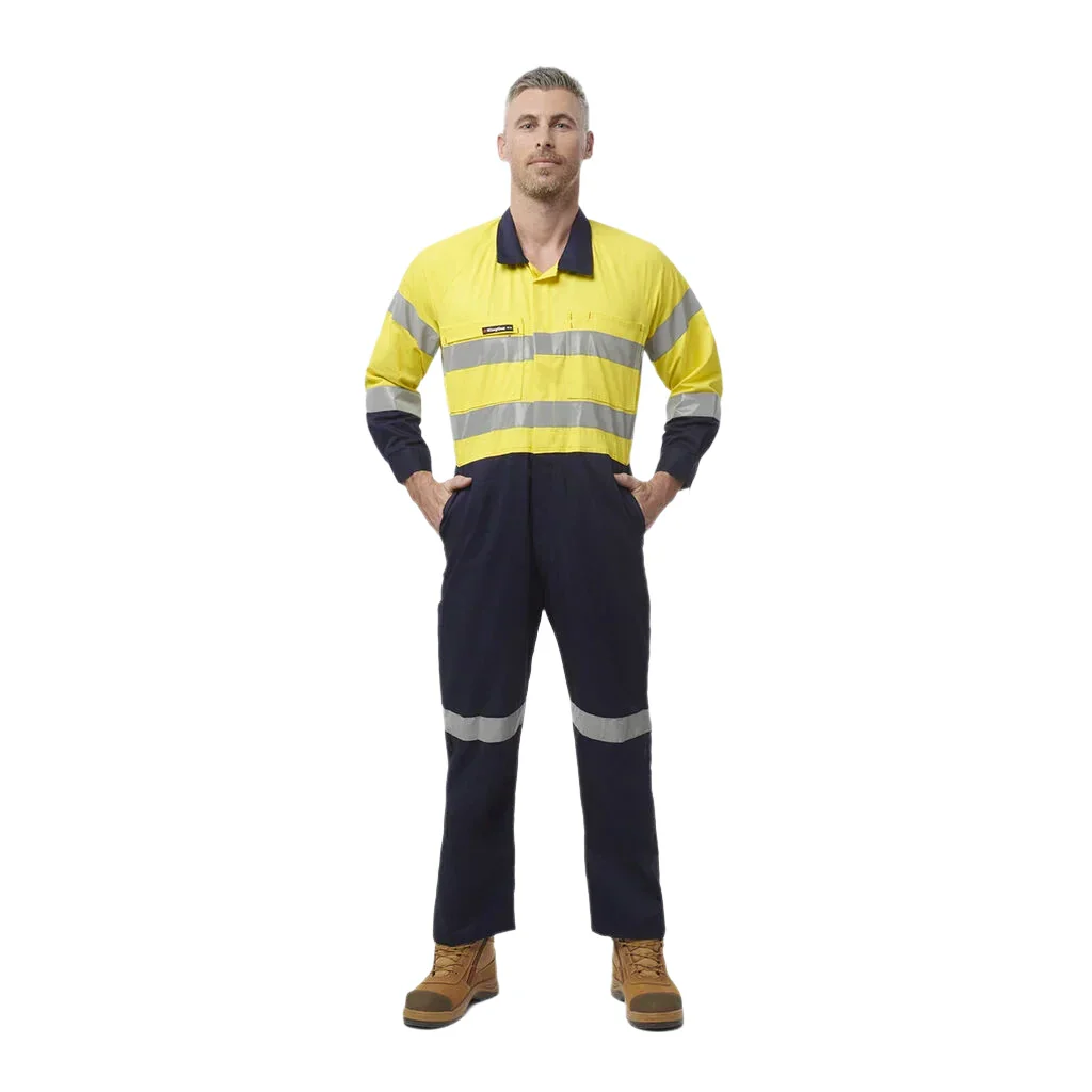 KingGee Originals Hi-Vis Reflective Two Tone Drill Work Overalls (K51525) - Image 2