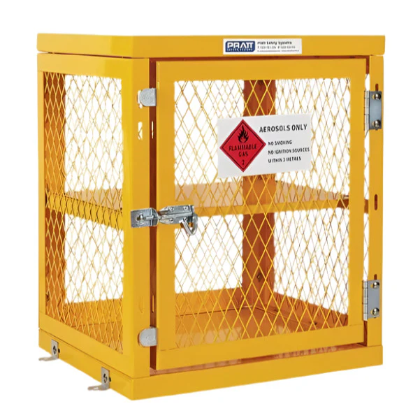 PRATT Aerosol Storage Cage. 2 Storage Level Up To 84 Cans. (Comes Flat Packed - Assembly Required) (PSGC2A-FP)