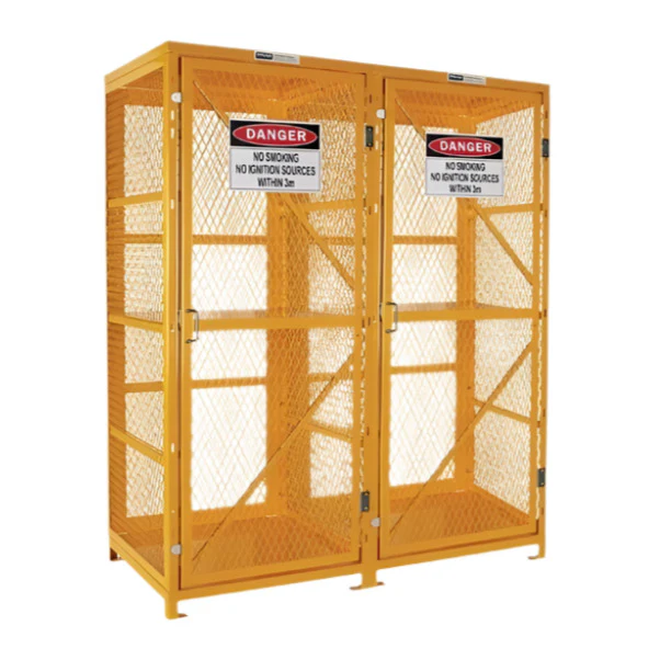 PRATT Forklift Storage Cage. 2 Storage Levels Up To 16 Forklift Cylinders. (Comes Flat Packed - Assembly Required) (PSGC16F-FP)