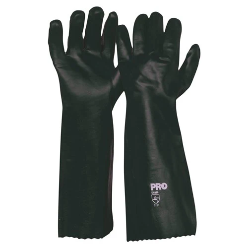 ProChoice 45cm Green Double Dipped PVC Gloves Large - Carton of 48 (PVC45DD)