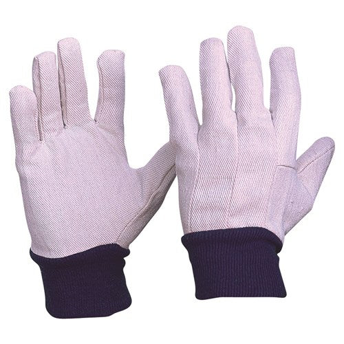 ProChoice Cotton Drill Blue Knit Wrist Gloves Men's Size - Carton (300 Pairs) (CDB10)