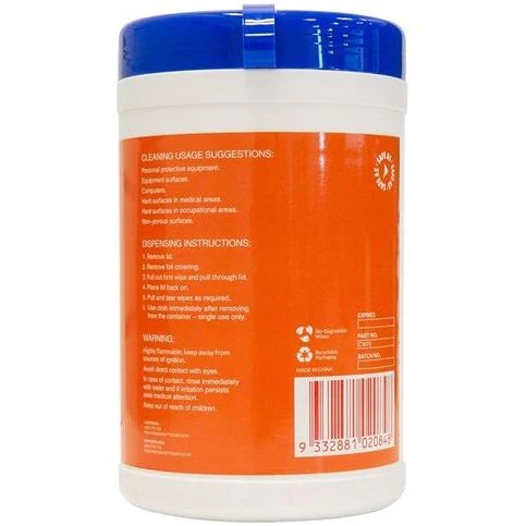 ProChoice Isopropyl Wipes 420mm x 140mm - 75 Wipe Canister (CW75) - Image 2