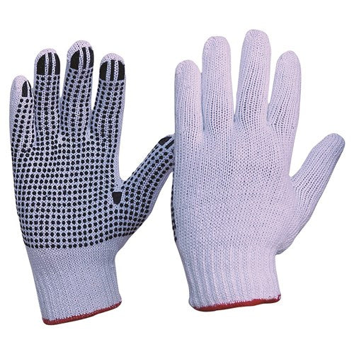 ProChoice Knitted Poly/Cotton With PVC Dots Gloves - Carton (300 Pairs) (342KPD)