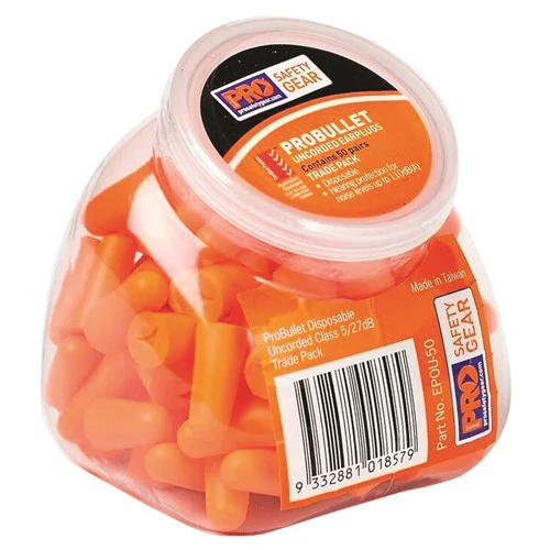 ProChoice Probullet Disposable Uncorded Earplugs 50 Pack Uncorded (EPOU-50)