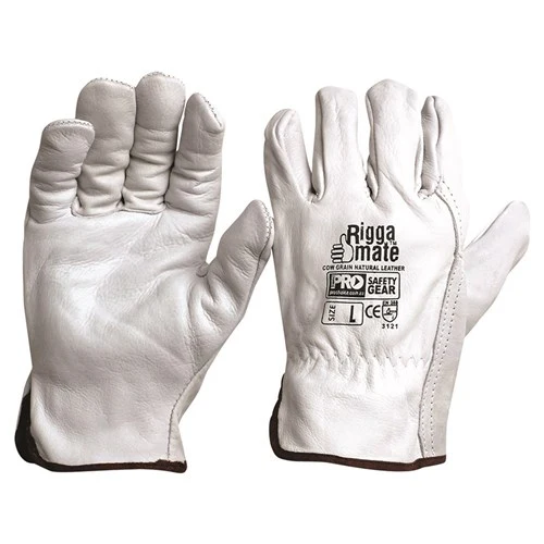 ProChoice Riggamate Natural Cowgrain Gloves - Carton of 120 (CGL41N)