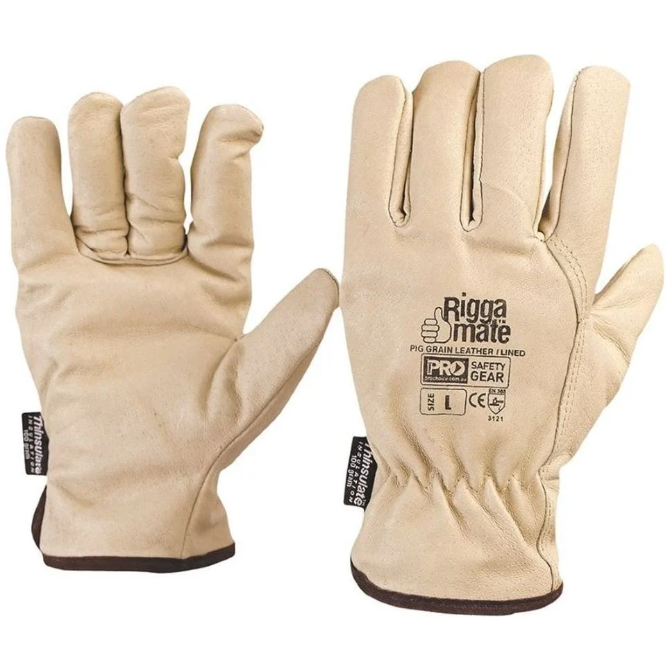 Prochoice Riggamate Pig Grain Leather Gloves Large - Carton of 120 (PGL41TL)