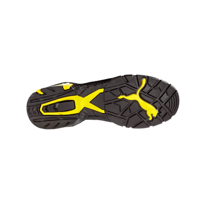 Puma Amsterdam Black/Yellow Lace Up Aluminium Toe Safety Shoe (642717) (Pre Order) - Image 5