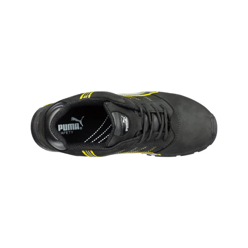 Puma Amsterdam Black/Yellow Lace Up Aluminium Toe Safety Shoe (642717) (Pre Order) - Image 6