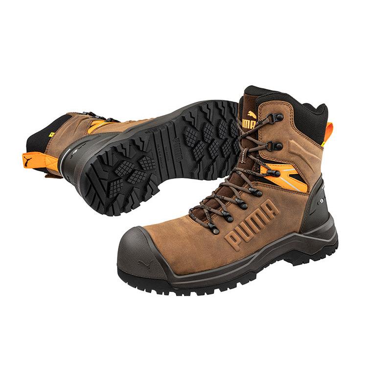 Puma Brown Iron HD 8″ Fibreglass Toe Cap Zip Sided Lace Up Safety Boot With Scuff Cap (632727) (Pre Order) - Image 2
