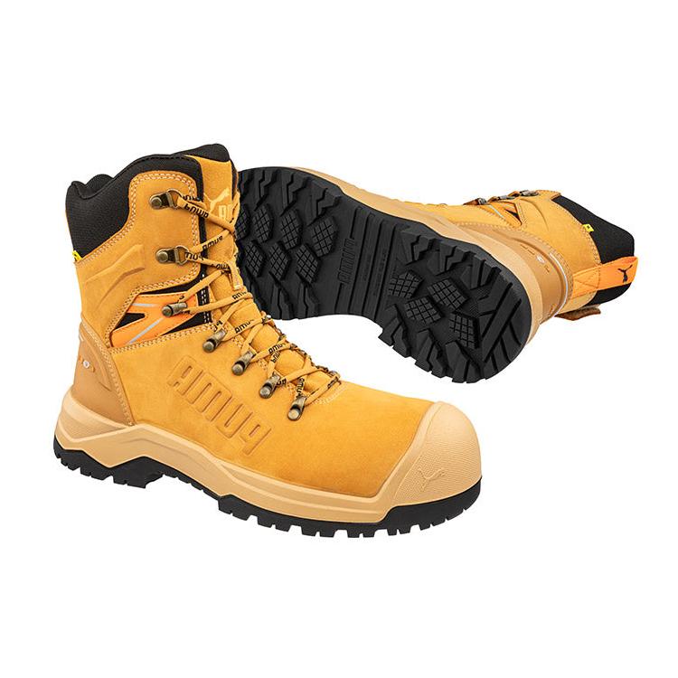 Puma Wheat Iron HD 8″ Fibreglass Toe Cap Zip Sided Lace Up Safety Boot With Scuff Cap (632797) (Pre Order) - Image 2
