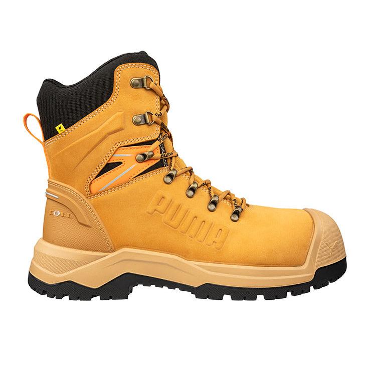 Puma Wheat Iron HD 8″ Fibreglass Toe Cap Zip Sided Lace Up Safety Boot With Scuff Cap (632797) (Pre Order) - Image 3