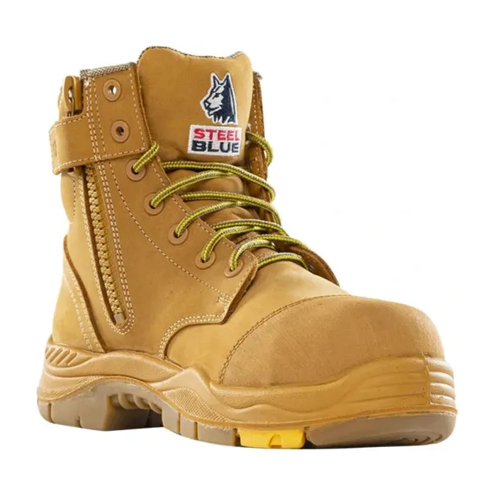 Steel Blue Argyle Wheat Zip Sided Lace Up Composite Toe EH Safety Boot (817532) (Pre-Order)