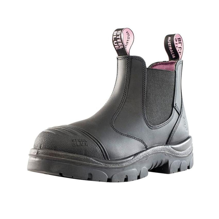Steel Blue Black Hobart Ladies Elastic Side Steel Toe Cap Safety Boot With Scuff Cap (512729) (Pre-Order) - Image 2