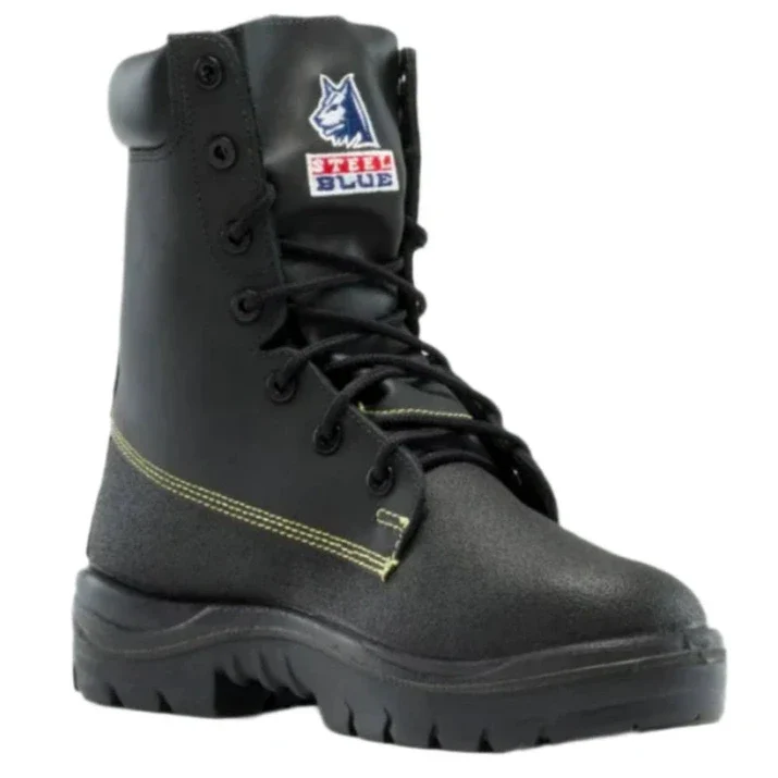 Steel Blue Black Jarrah Lace Up Steel Toe Cap Safety Boot (322313) (Pre-Order)