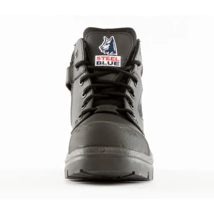 Steel Blue Black Parkes Zip Sided Lace Up Scuff Composite Safety Boots (318598) (Pre Order) - Image 2