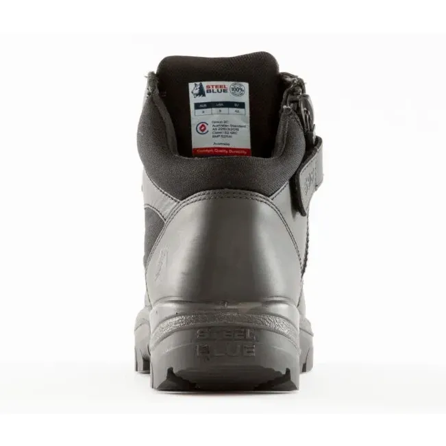 Steel Blue Black Parkes Zip Sided Lace Up Scuff Composite Safety Boots (318598) (Pre Order) - Image 4
