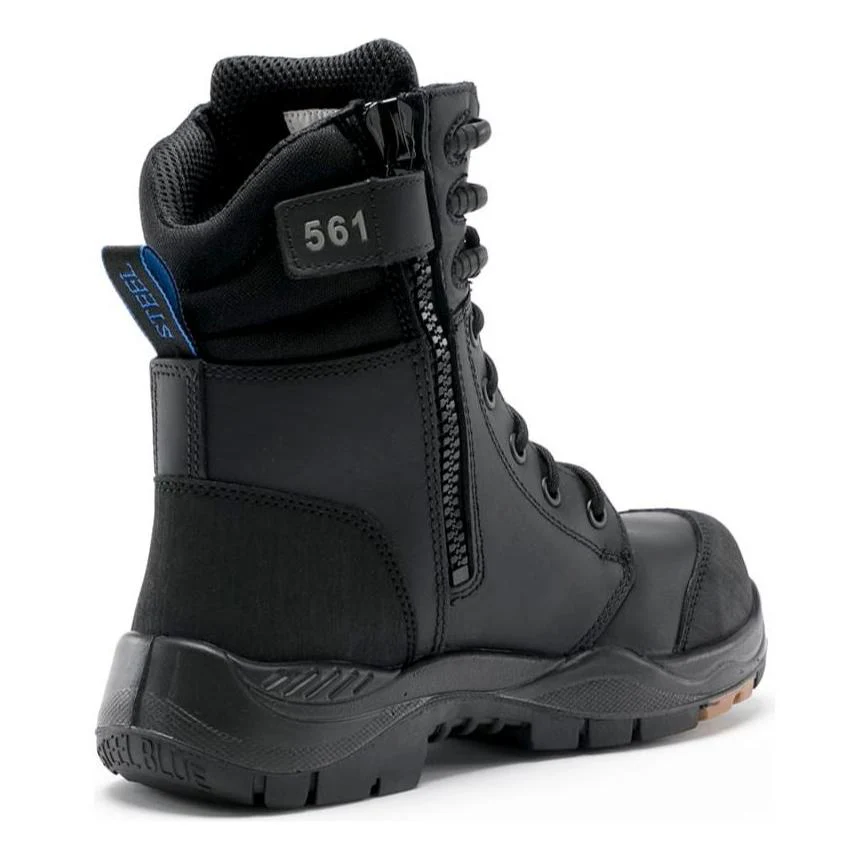 Steel Blue Black Tindal Zip Sided Lace Up Composite Toe Cap Safety Boot With Scuff Guard (617561) (Pre-Order) - Image 3