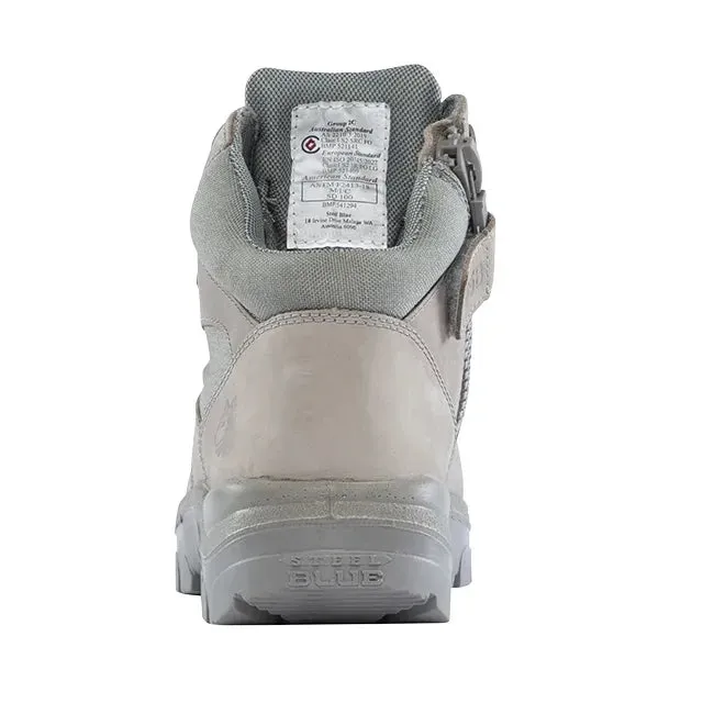 Steel Blue Granite Parkes Zip Sided Lace Up Steel Cap Safety Boot With Scuff Cap (312658) (Pre Order) - Image 3